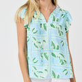Top Lydia Trellis Tiles Blue