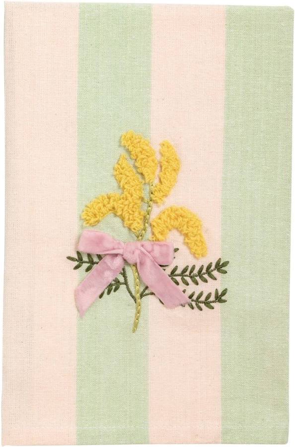 Flower Embroidered Towel