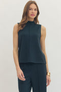 Center Seam Mock Neck Top