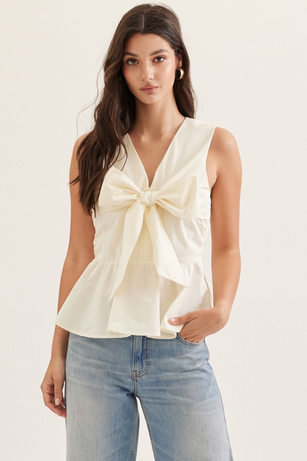 Peplum Bow Top