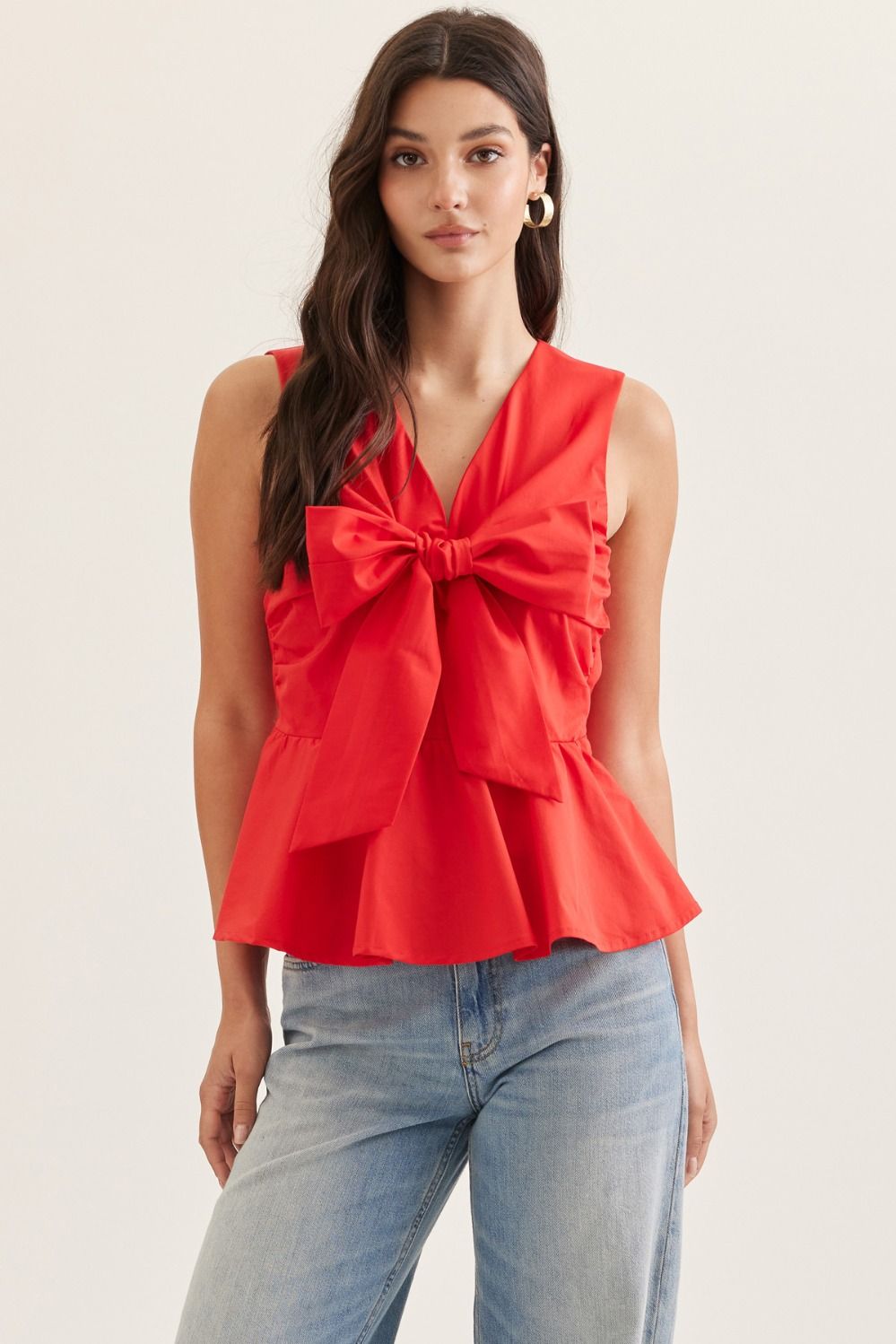 Peplum Bow Top