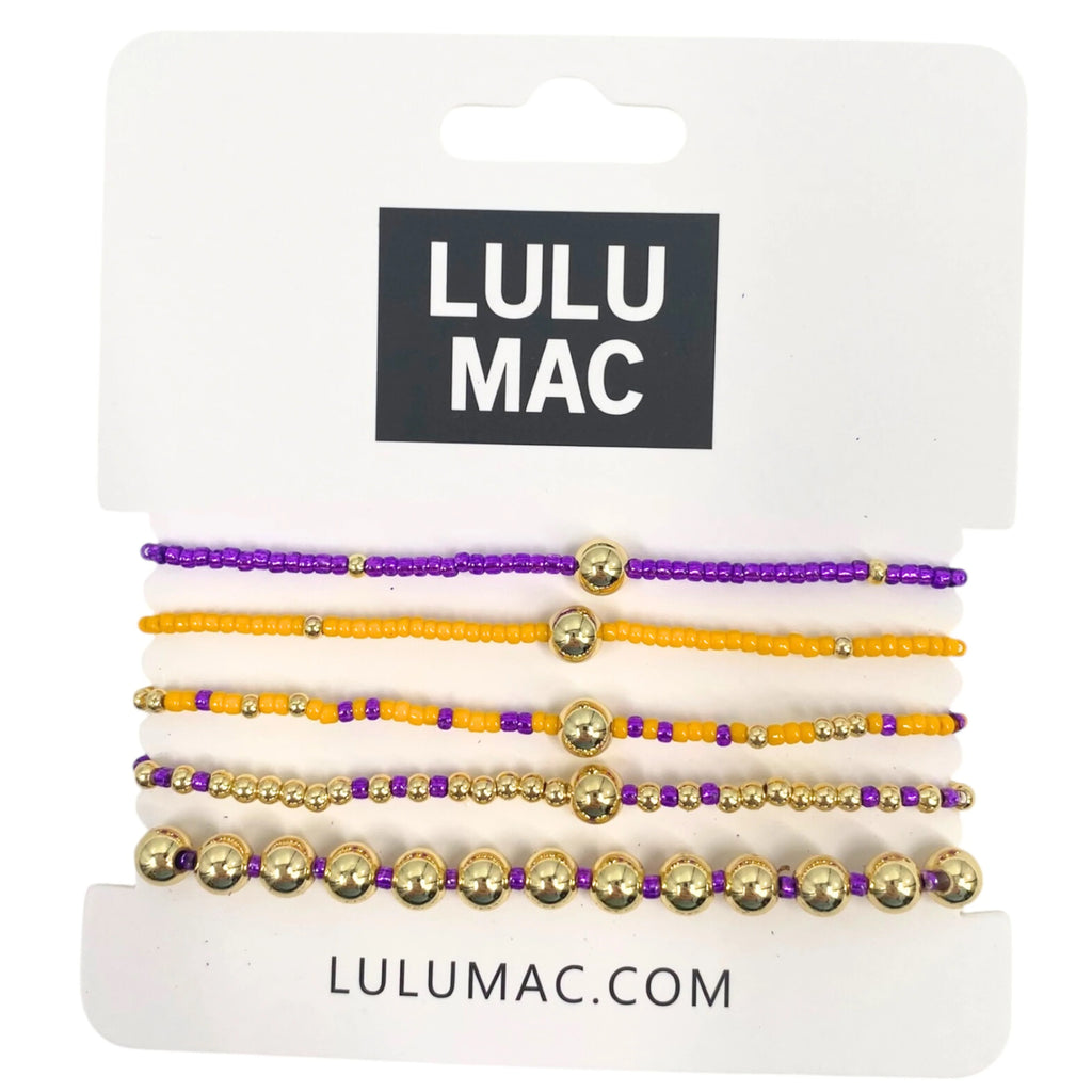 Lulu Mac Colored Bracelets Gold
