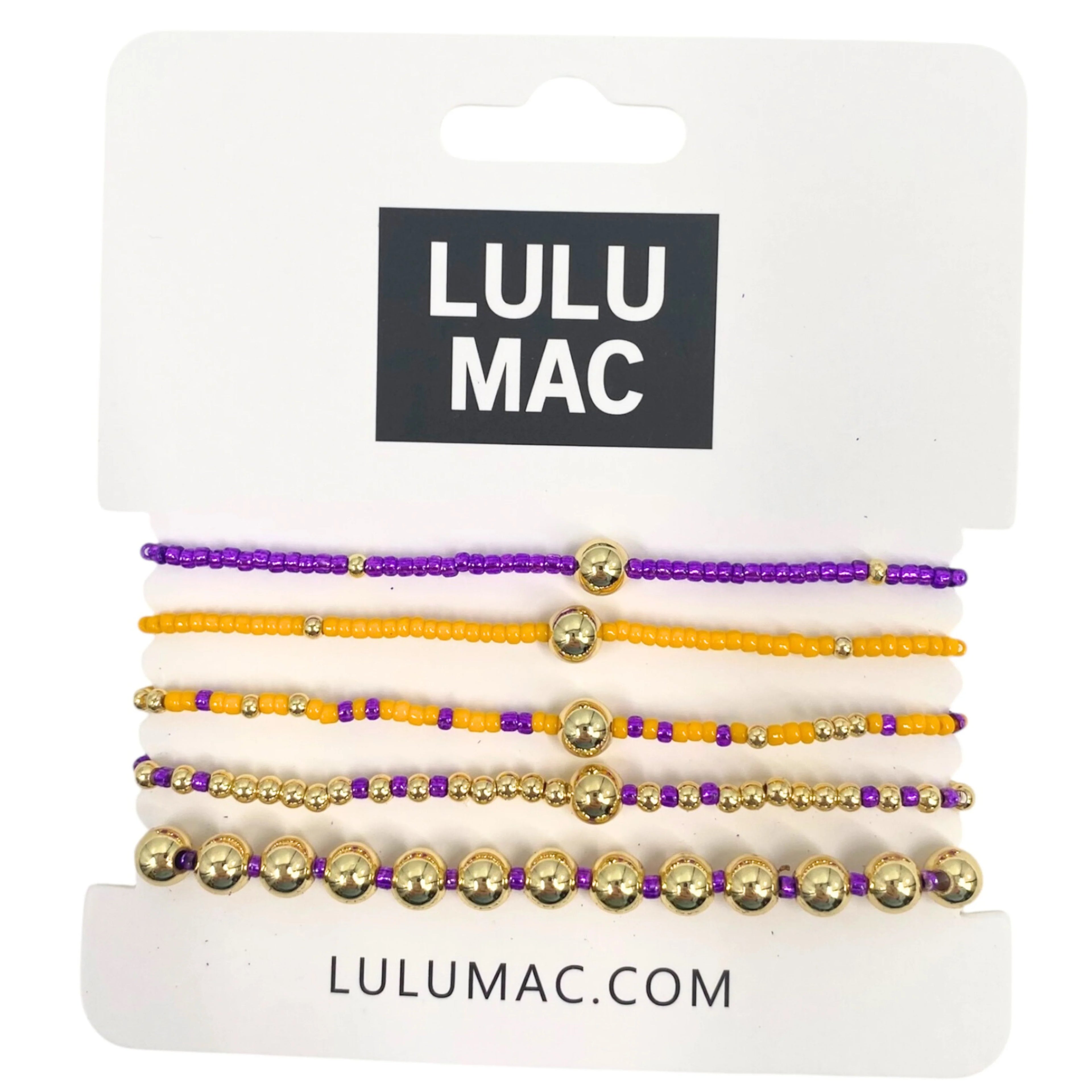 Lulu Mac Colored Bracelets Gold