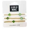 Lulu Mac Green Cross Bracelet