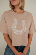 Lace Pearl Horse Shoe Top