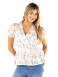 SS Floral Peplum Top
