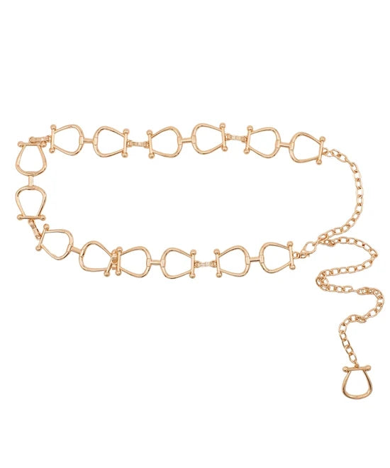 Linked Horsebit Chain Belt