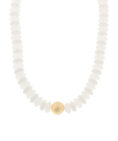Metal Ball & Rondelle Beads Necklace