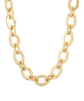 Oval Flat Link Chunky Chain Necklace