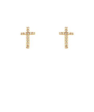 Cubic Mini Cross Studs