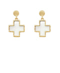 MOP Cross Earring