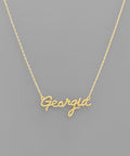 Georgia Script Necklace
