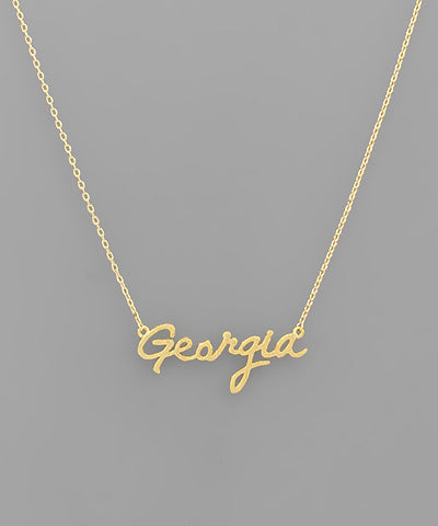 Georgia Script Necklace