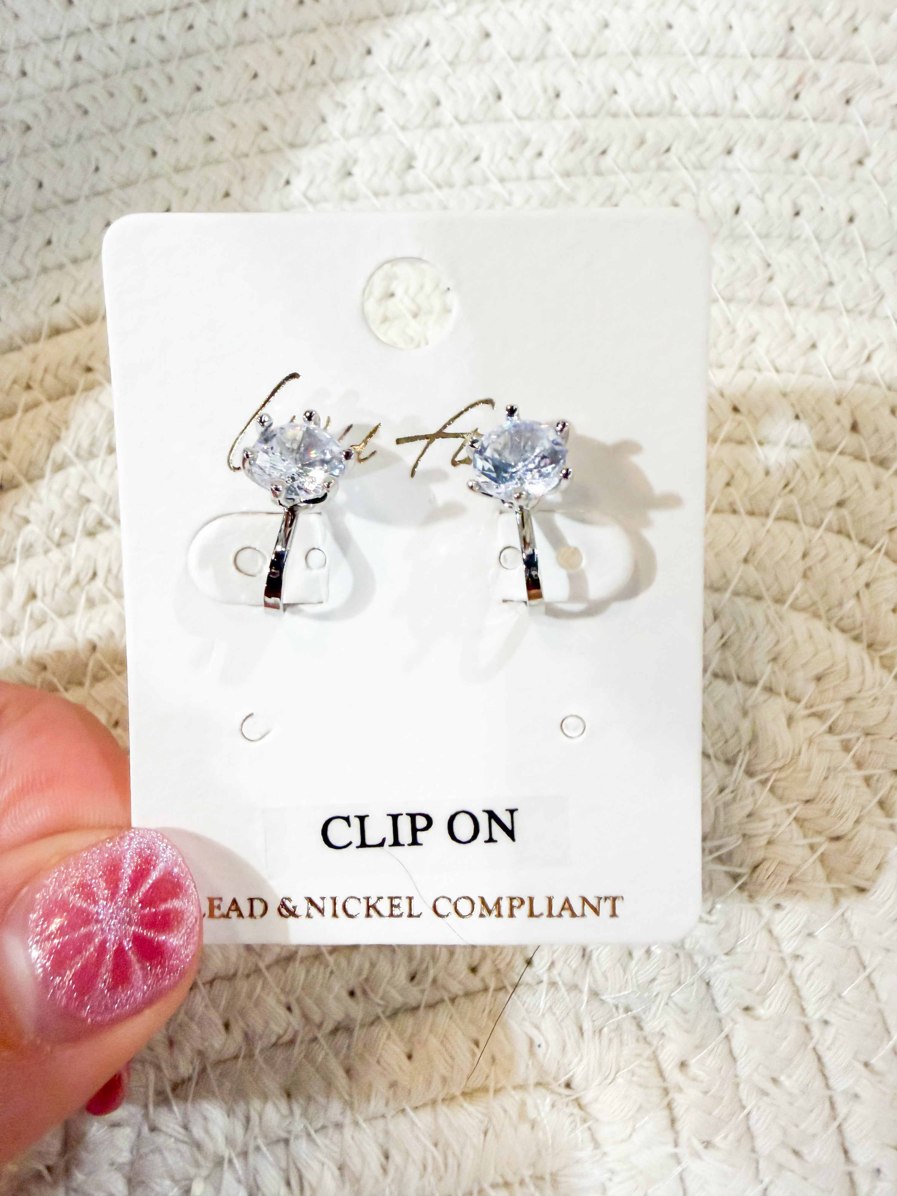 Clip on Diamond Studs
