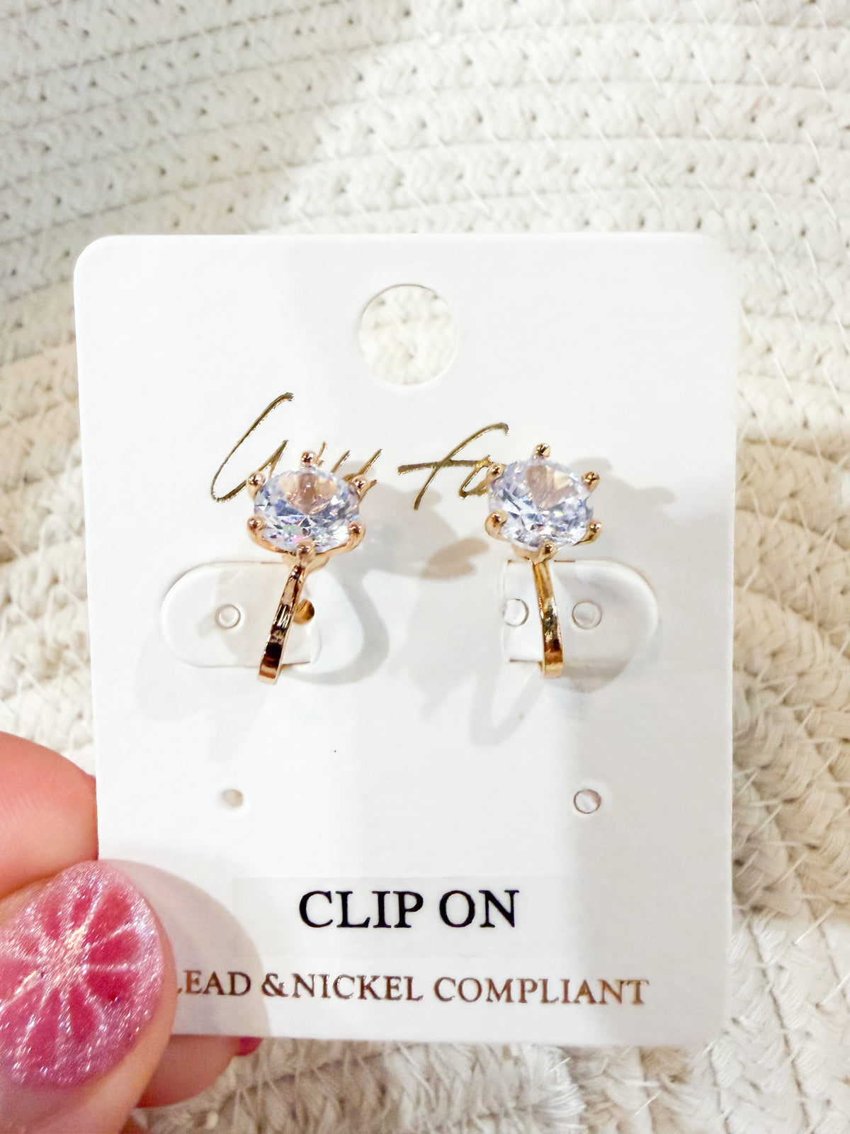 Clip on Diamond Studs