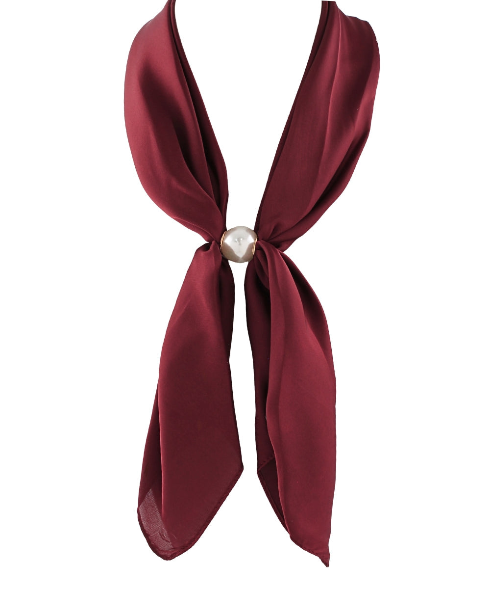Accented Pearl Long Scarf Necklace