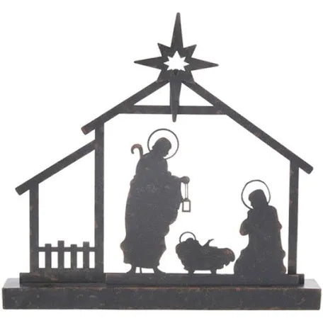 14.25-inch holy family stable silhouette.