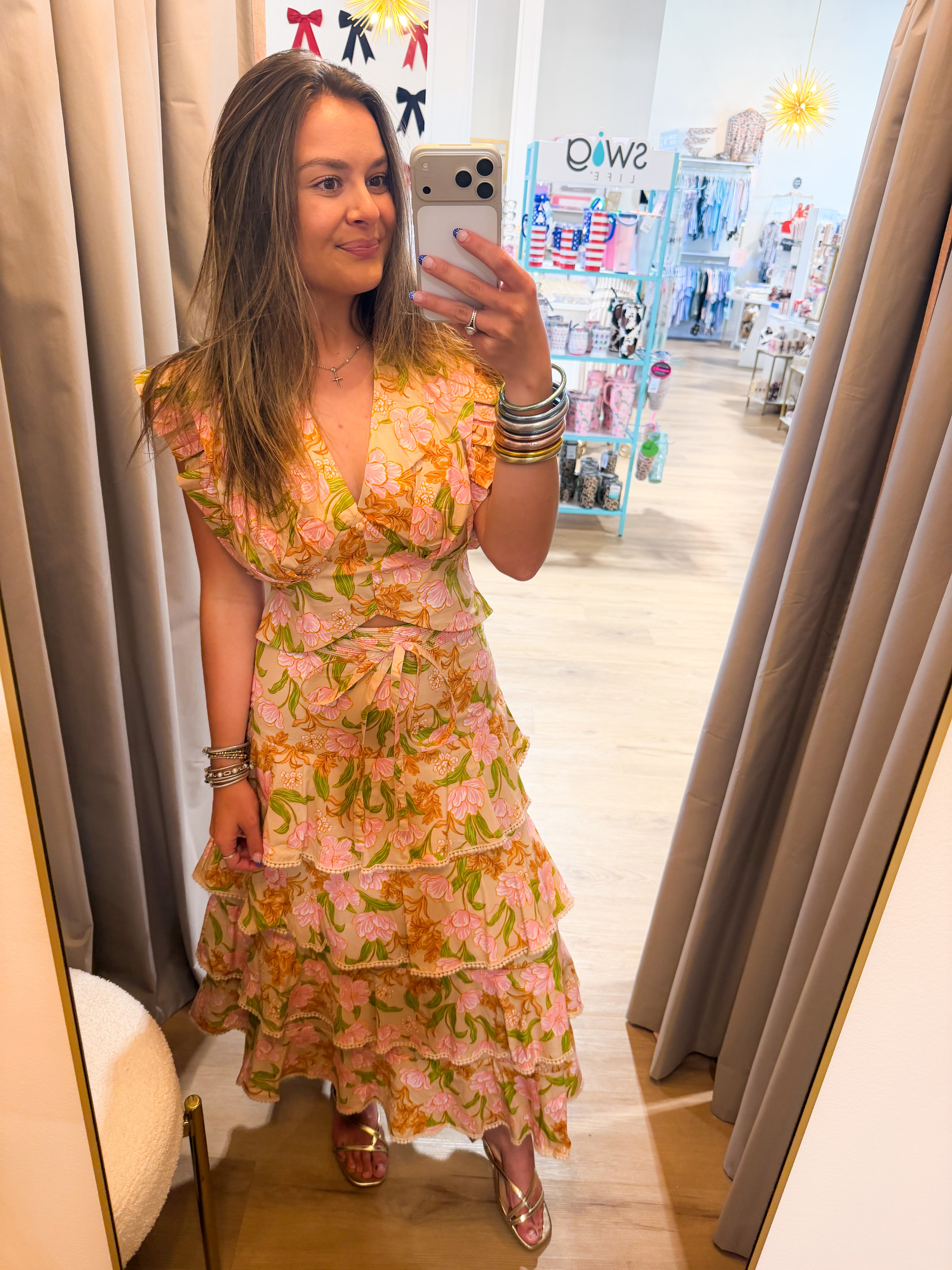 Bloom Meadow 2-Piece Midi Skirt Set