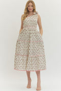 One Shoulder Tiered Floral Midi Dress