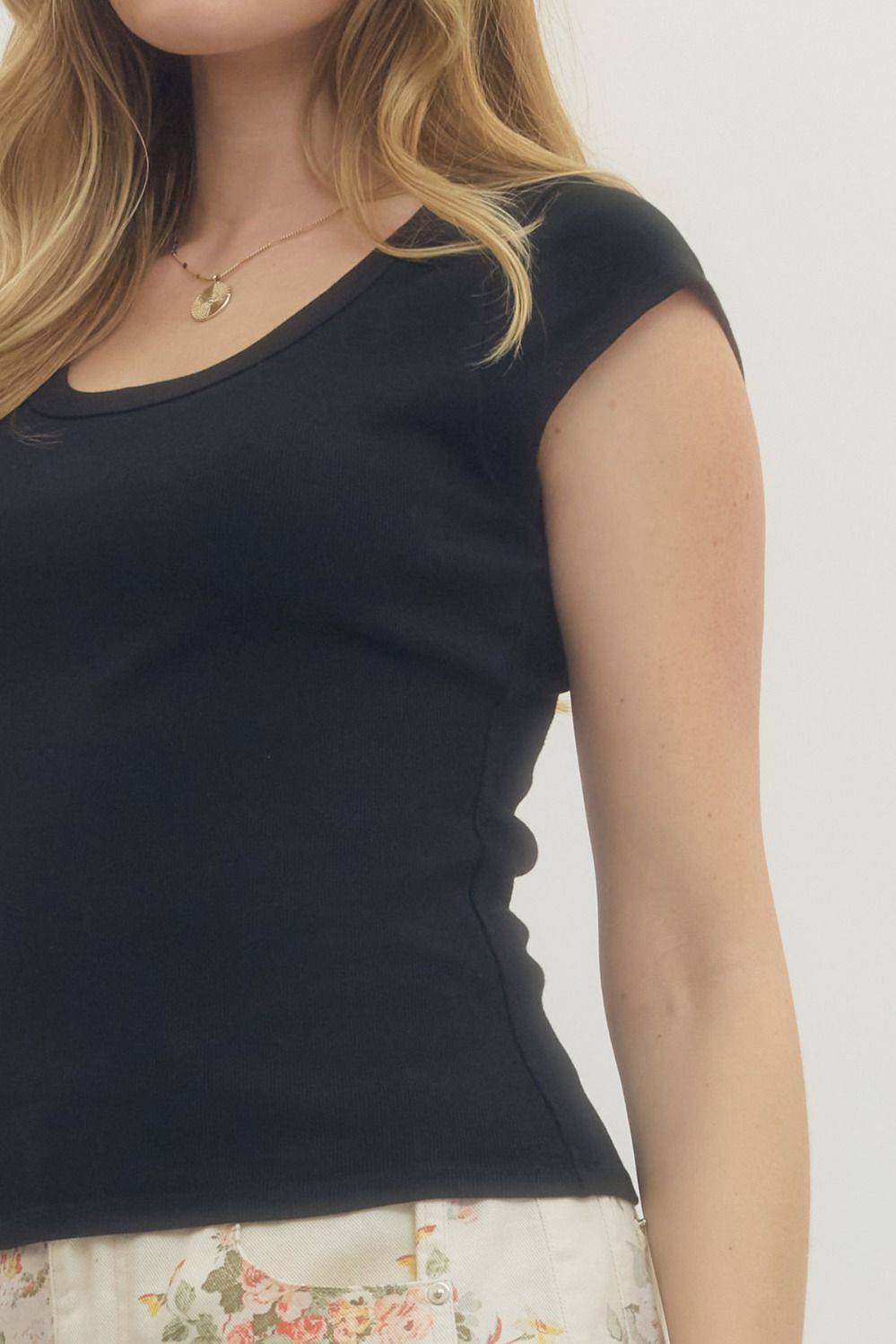 Solid Basic Ribbed Top