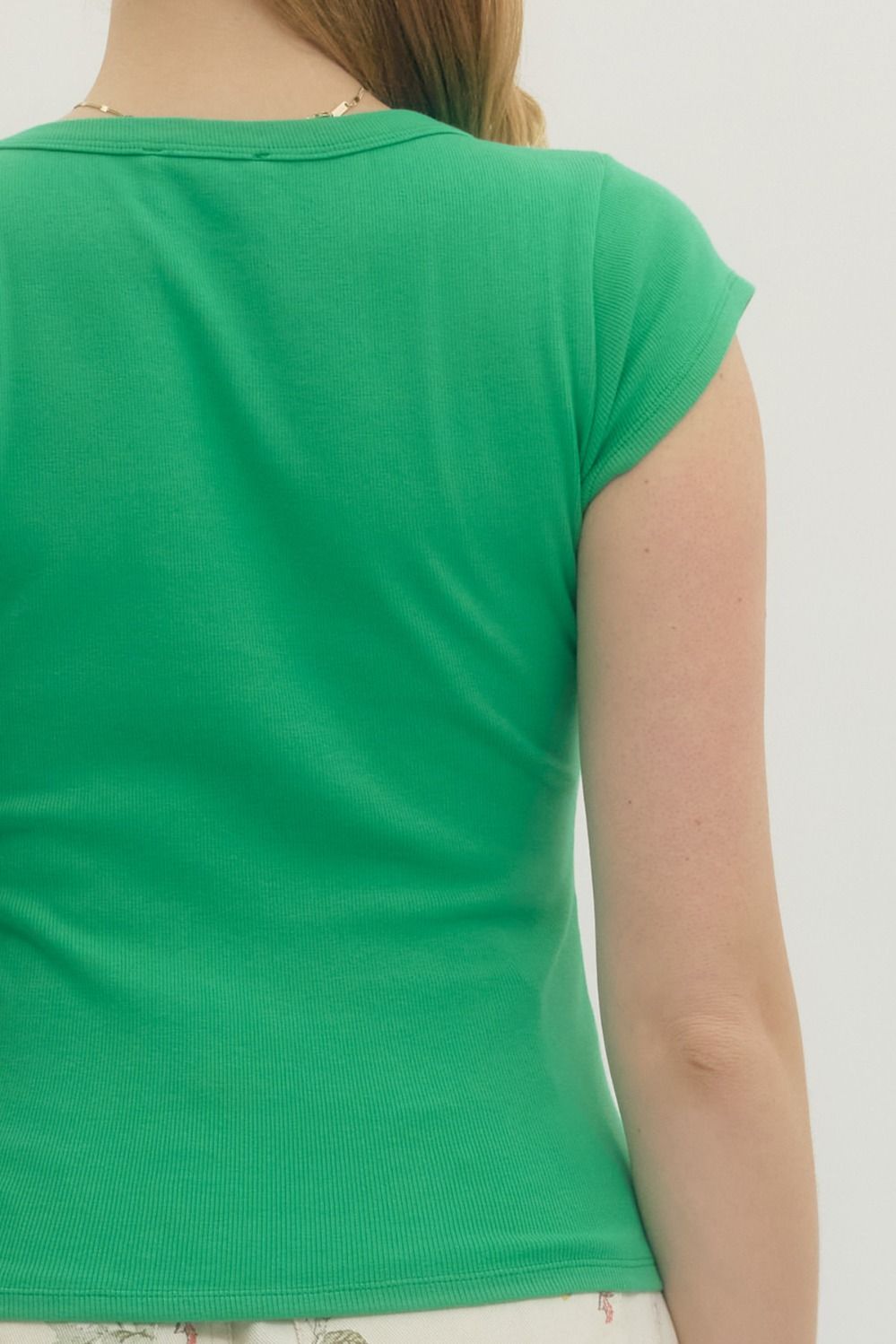 Solid Basic Ribbed Top