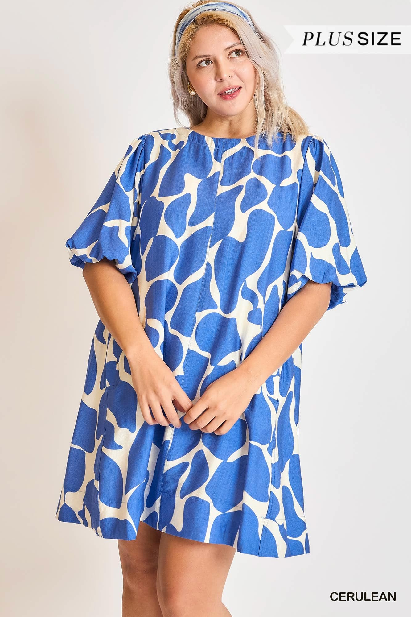 Abstract Animal Print A-Line Dress