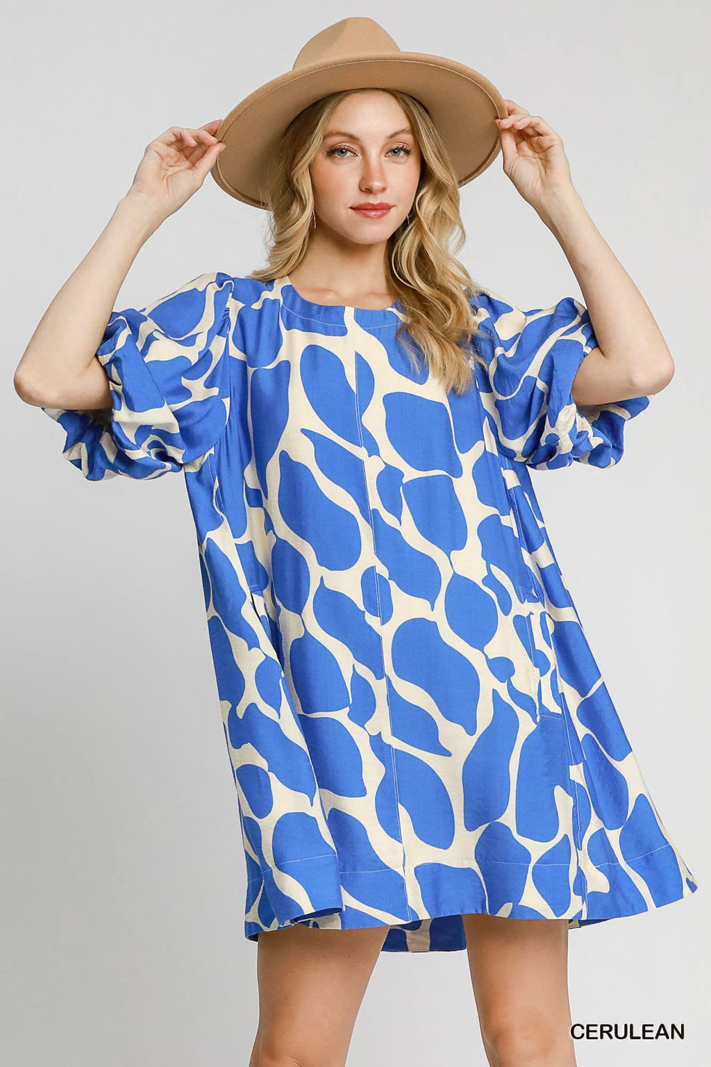 Abstract Animal Print A-Line Dress