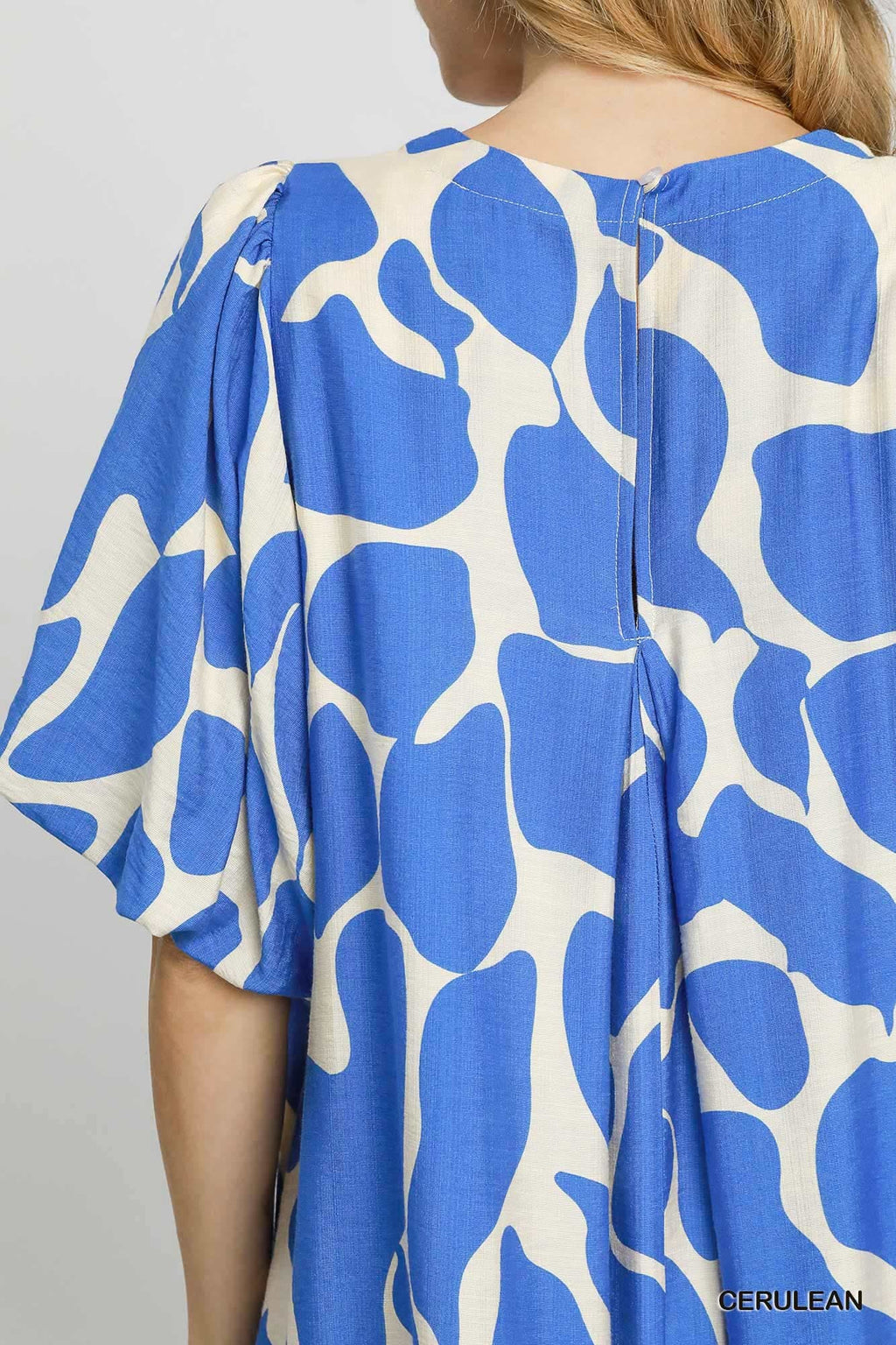 Abstract Animal Print A-Line Dress