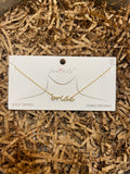 Gold dipped "bride" necklace with cubic zirconia.