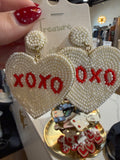 Beaded Heart Earrings