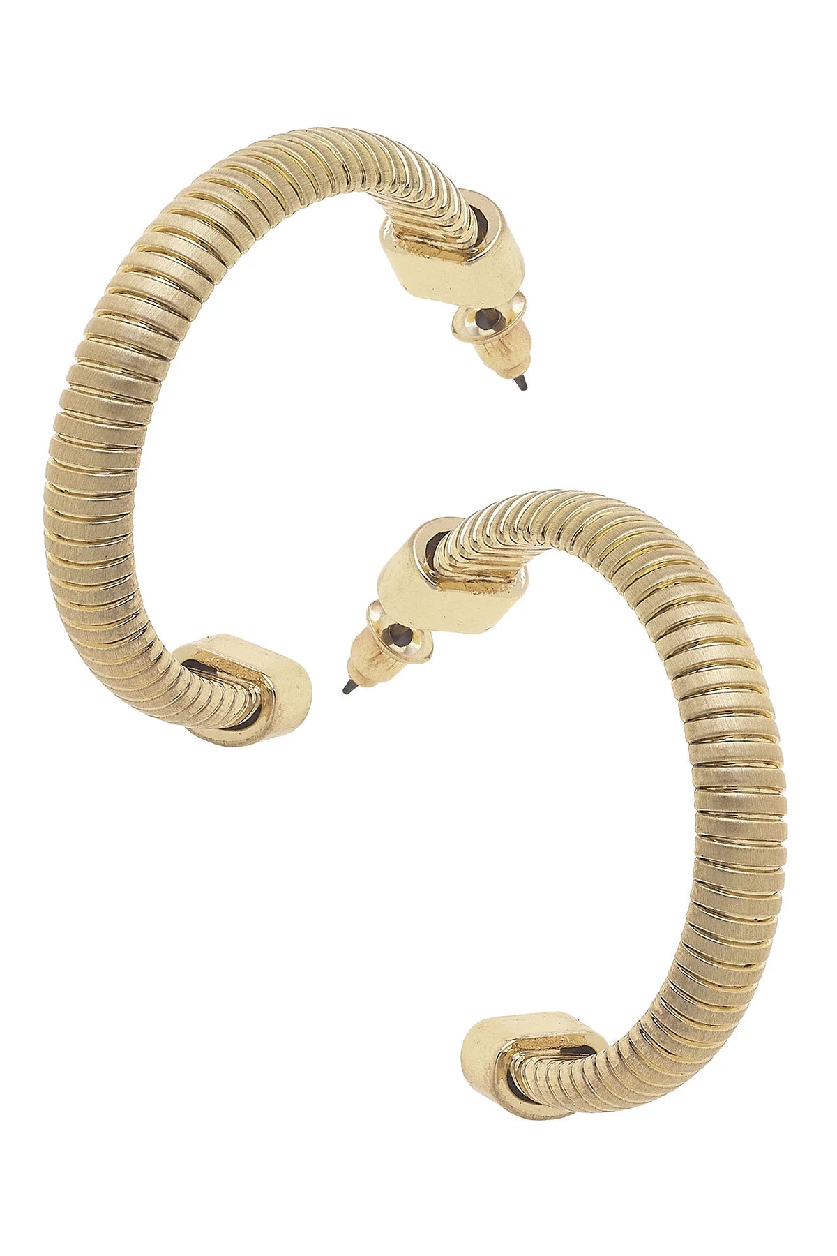 Canvas Constance Watchband Hoop Earrings