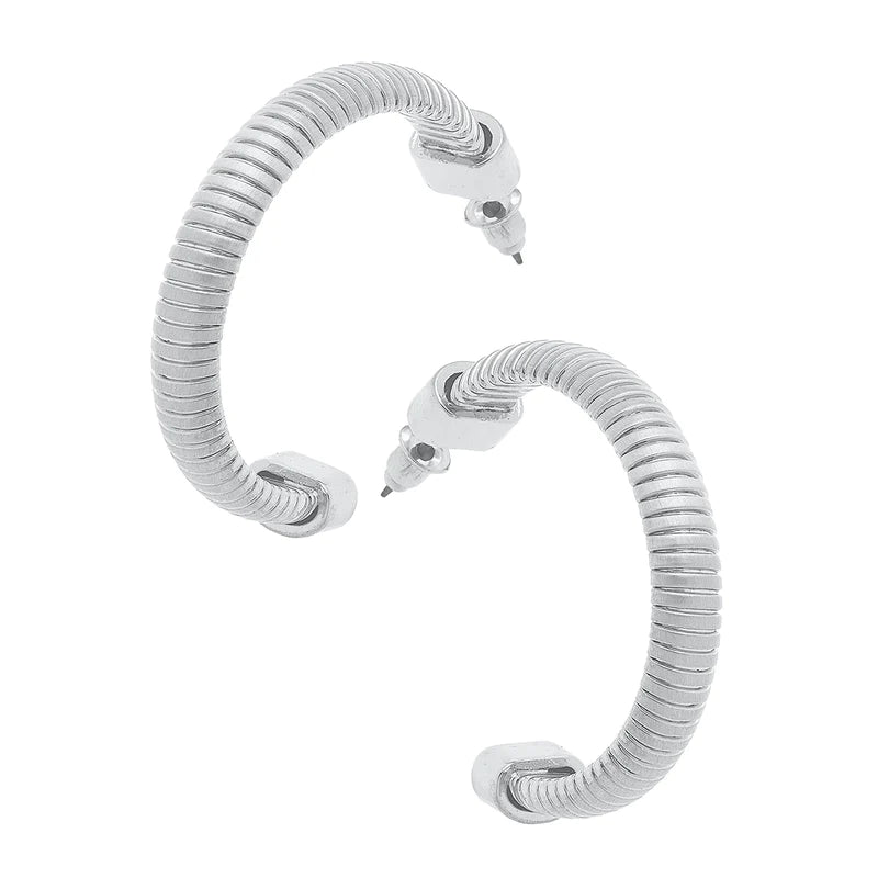 Canvas Constance Watchband Hoop Earrings
