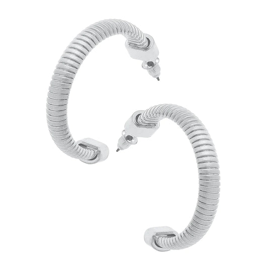 Canvas Constance Watchband Hoop Earrings