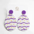 Easter Egg Beaded Earrings
