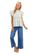 White Dolly Flutter Top