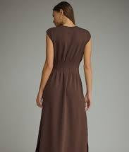 Pintuck Waist Midi Dress
