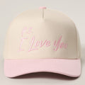 P.S. I Love You Valentine Embroidery Two-Tone Trucker Hat