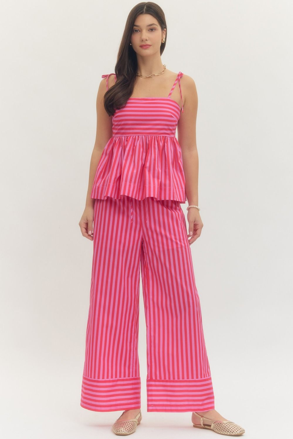Striped Pants Set