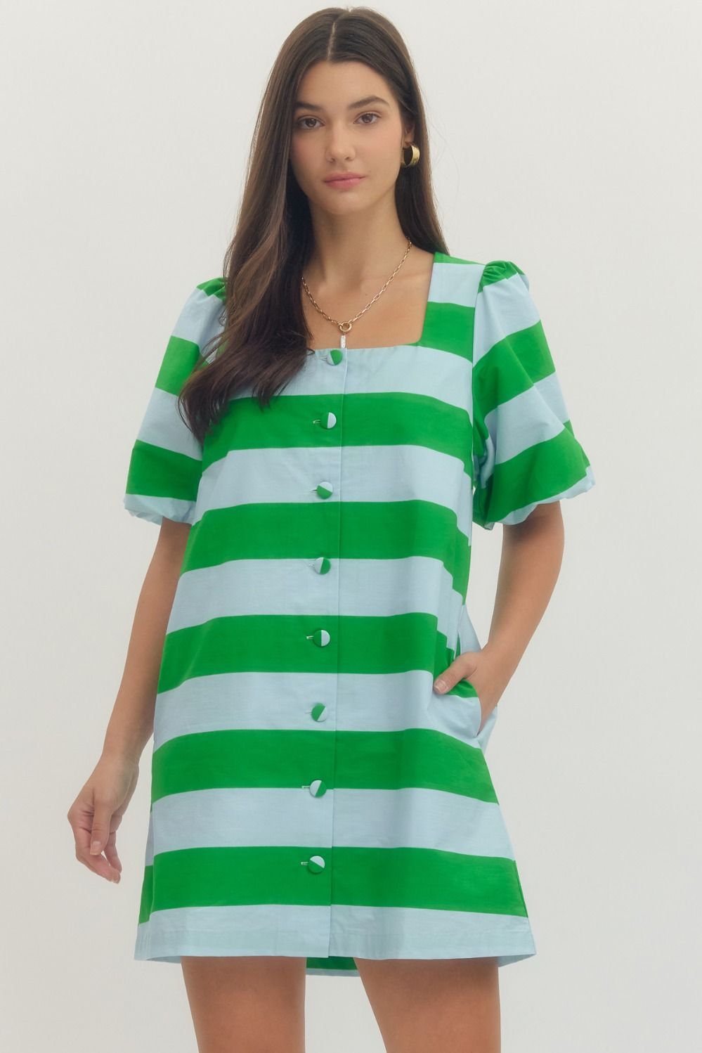 Bold Striped Mini Dress