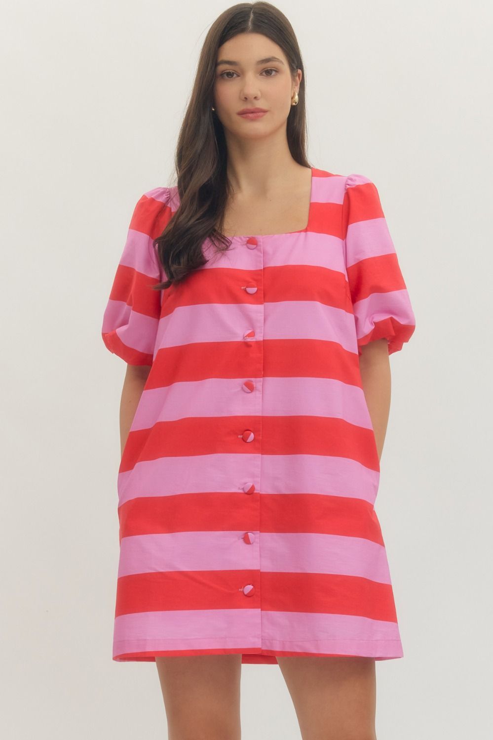 Bold Striped Mini Dress