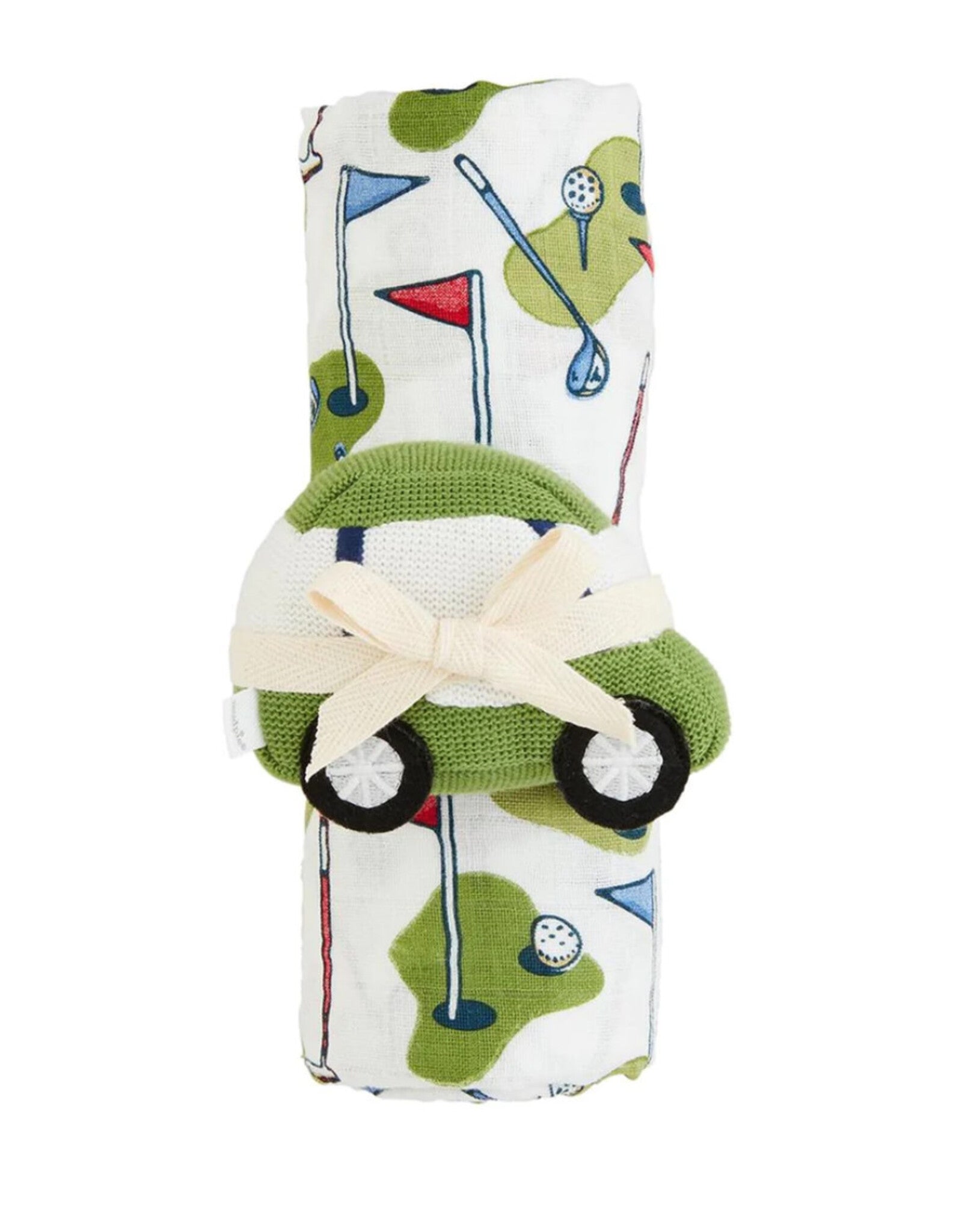 Golf Swaddle Blanket w/ Rattle