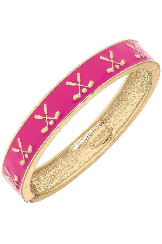 Golf Club Enamel Hinge Bangle