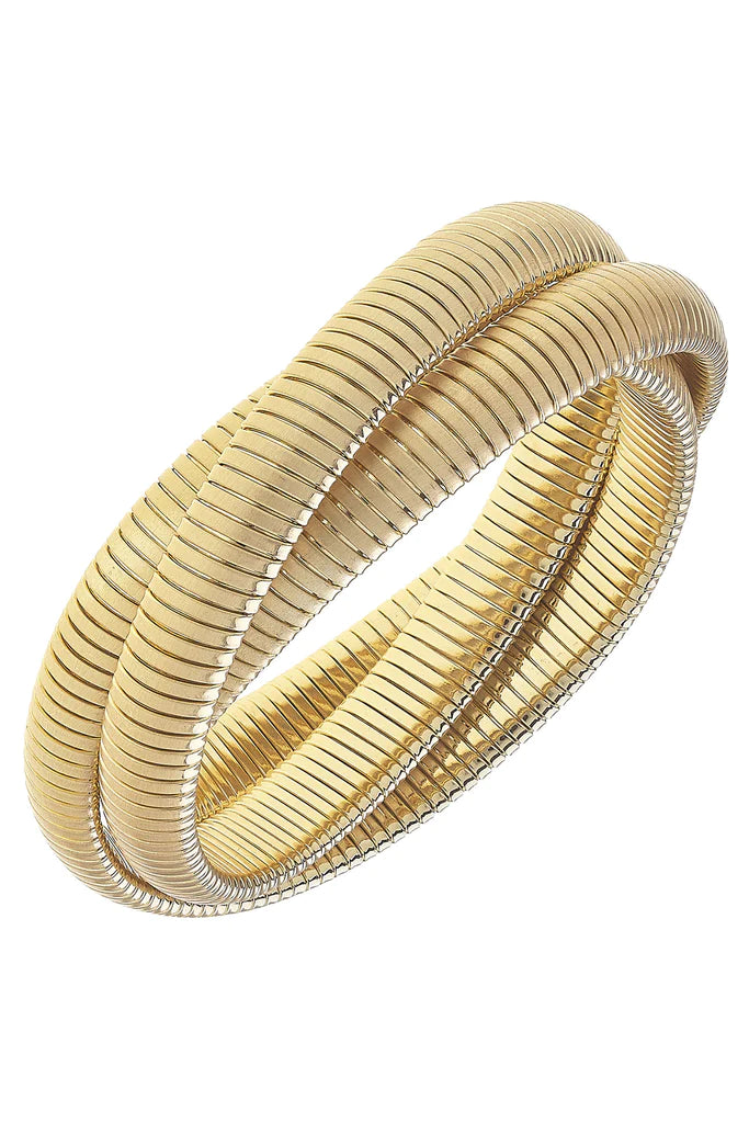 Canvas Florence Interlocking 3-Row Watchband Bangle