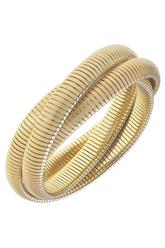 Canvas Florence Interlocking 3-Row Watchband Bangle