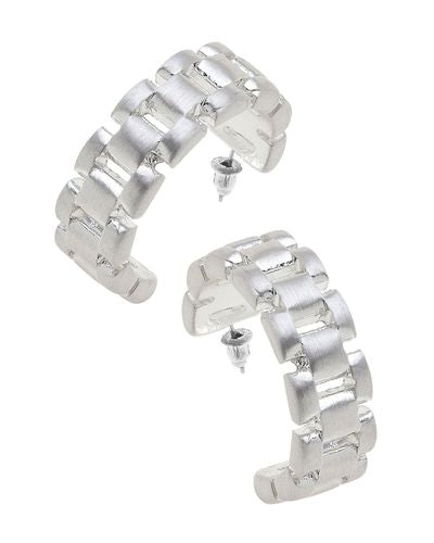 Carter Watchband Hoop Earrings