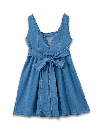 SS Denim Bow Dress