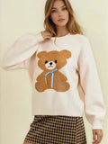 BEAR KNITTED PULLOVER SWEATER - 45566T