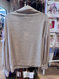 Solid long sleeve mock neck knit top