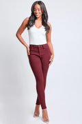 Plus Size Hyperstretch Forever Color Skinny Pants-Dark Wine