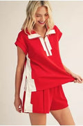 Zip Up Top and Shorts Set